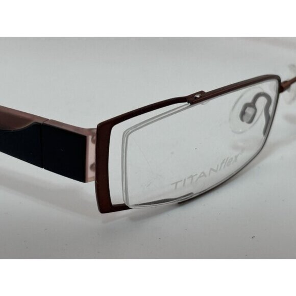 CRUSH TITANFLEX 850019 60-130 Abstract Brown Black Rectangle Glasses Frames - Picture 6 of 9